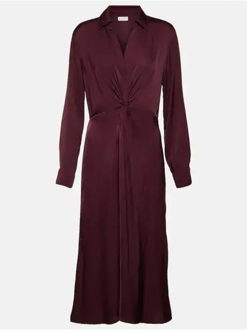 Velvet by Graham & Spencer Wine Twist-Front Midi Dress